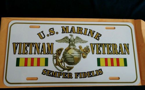 License plate metal veteran vietnam