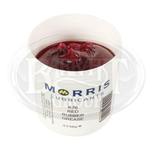 Jaguar red rubber grease hydraulic 500g tub.