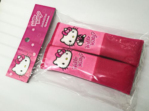 2 pcs hello kitty car accessory seat belt cover pink