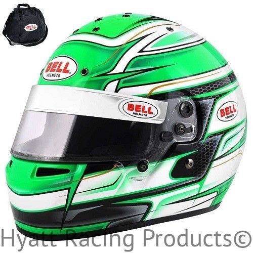Bell kc7 cmr kart racing helmet cmr2007 - 6 7/8 (55) / venom graphic (free bag)