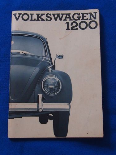 1964 vw volkswagen beetle sedan &amp; convertible owner&#039;s manual 8/63 english export