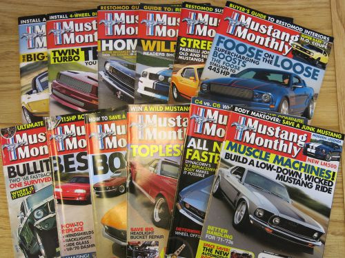 2007 mustang monthly magazine complete set of 12 issues