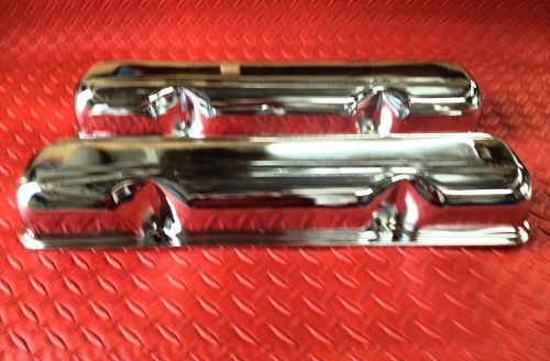 Valve covers amc jeep 390 360 401 304 triple chrome plated new cover 3&#034; tall9174