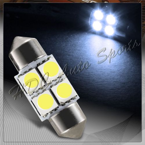 1x 31mm 4 smd white led festoon dome map glove box trunk replacement light bulb