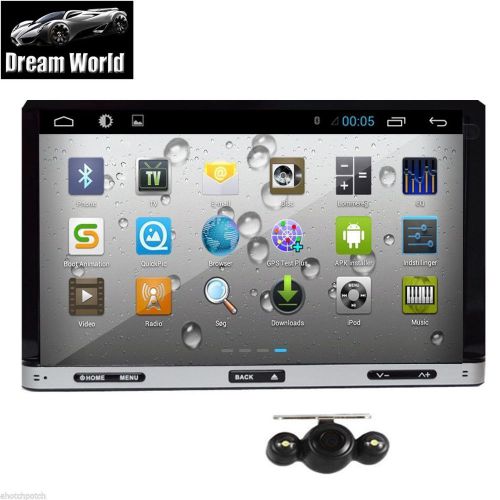 Android 4.4 7&#034; double 2din indash car dvd radio stereo player wifi 3g gps+camera
