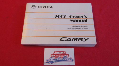 2007 toyota camry owners manual 07