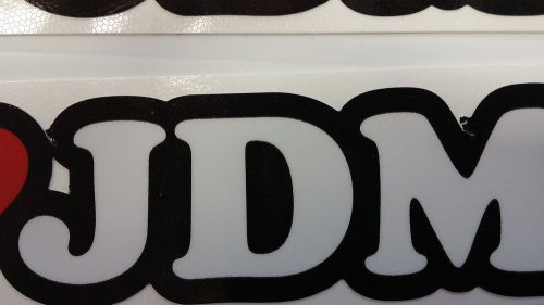 Print defects - lot of 7 - i heart jdm sticker decal - honda decal love drift