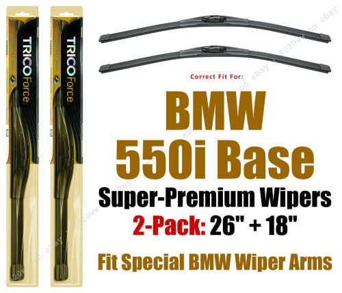 Wipers 2-pack premium - fit 2011-2016 bmw 550i base - 19260/180