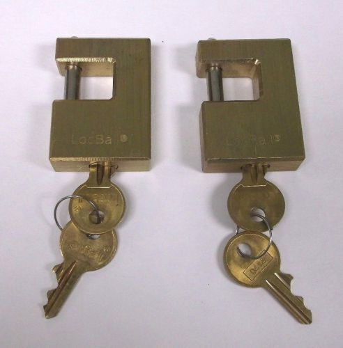 2 locball all brass &amp; stainless heavy duty trailer hitch locks for