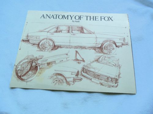 1977 &#039;anatomy of the fox&#039; automobile by audi dealers sales brochure