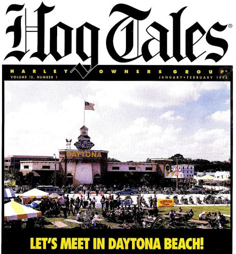 1995 jan/feb harley hog tales magazine-&#039;69 sprint-&#039;51 teleglide-daytona-richmond