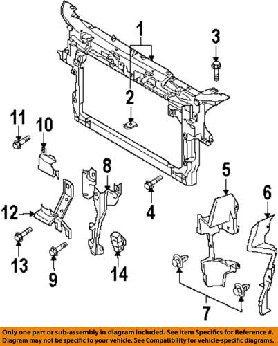 Mazda oem l20656078 radiator support-lock support hole cover
