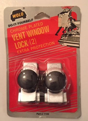 2 new vent window lock locks anti - theft chrome plated car truck van