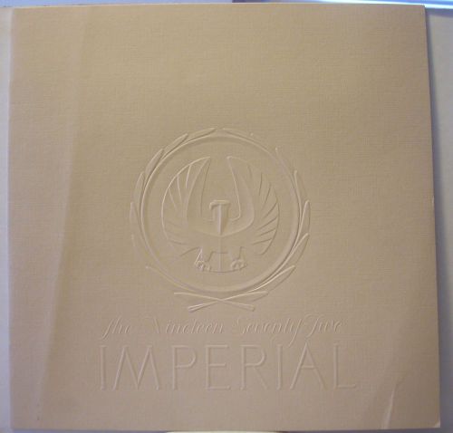 1975 75 chrysler imperial dealer color sales brochure catalog