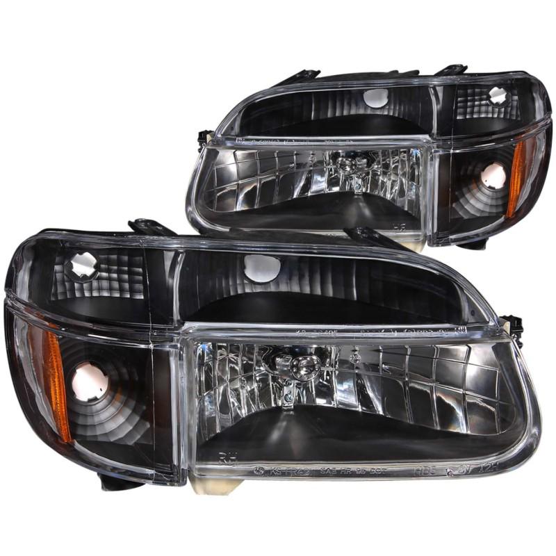 Anzo usa 111039 headlight assembly clear lens amber reflector pair black