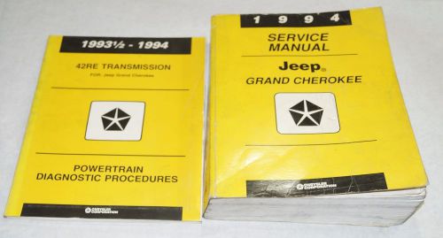 1994 jeep grand cherokee oem service manual + 42re transmission book