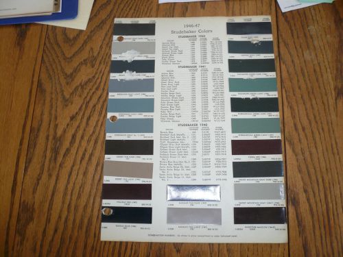 1946 1947 studebaker arco paints color chip paint sample - vintage