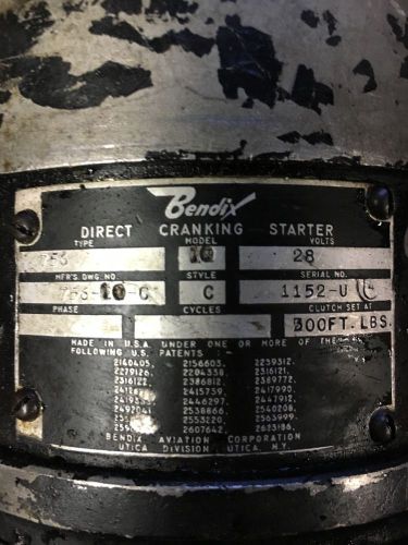 Bendix direct cranking starter