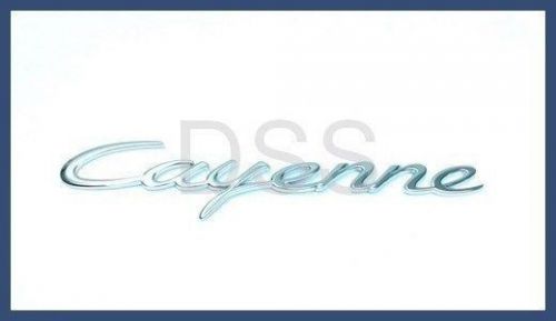 Porsche &#034;cayenne&#034; decklid emblem - chrome finish - new genuine