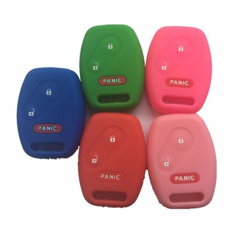 5pcs new remote smart silicone 3 button key bag cover fob for honda accord cr-v