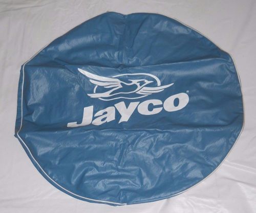 Rv/camper jayco name + jayco bird logo 30&#034; dia. blue spare tire cover