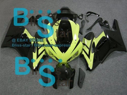 Yellow black glossy injection fairing kit set honda cbr1000rr 2004-2005 56 b6