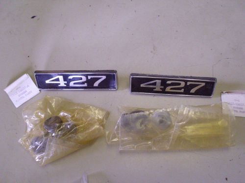 Nos 1969 ford mustang accessory 427 hood scoop emblems