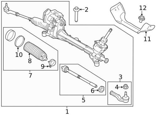 Genuine 2012-2016 ford inner tie rod av6z-3280-f