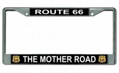 Route 66 the mother road chrome license plate frame