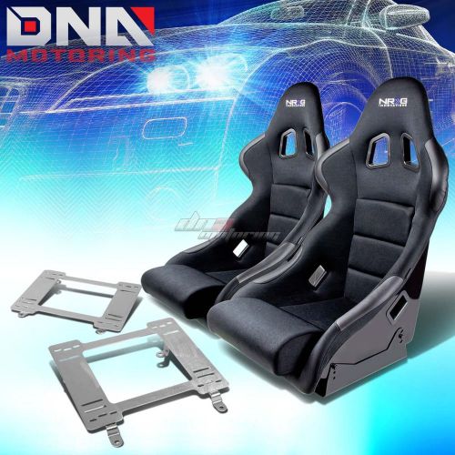 Nrg type-r deep bucket racing seats+full stainless bracket for 82-92 firebird