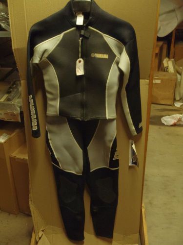Yamaha 2 piece wetsuit new old stock black grey womens medium