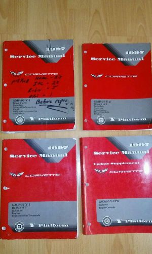 1997 chevrolet corvette original service repair manual complete set of 4
