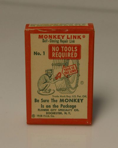 Monkey link vintage advertising c1948 snow chains links