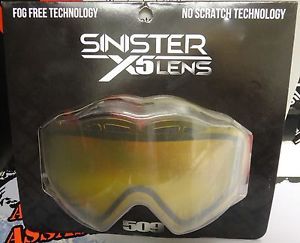 509 sinister x5 yellow snowmobile lens 509-x5len-13-yl