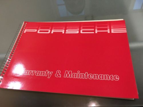 Porsche 911 turbo carrera targa service book maintenance manual new virgin