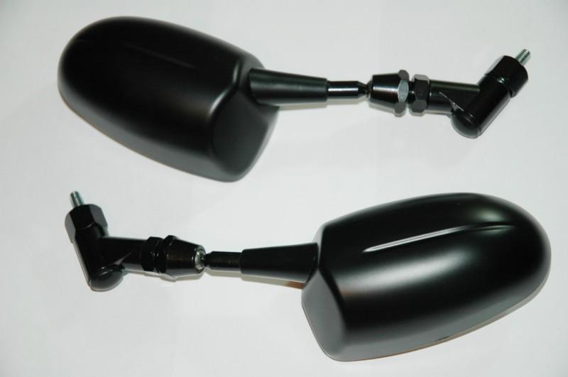 Universal fairing mount black left  right mirror 6mm stem 20-46255