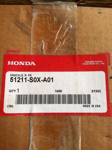 Honda 51211-s0x-a01 knuckle, right front new