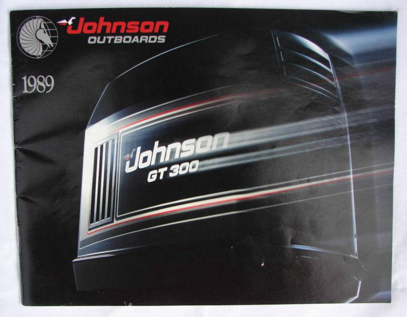 Johnson outboards- 1989 original factory dealer brochure manual- unique & rare 