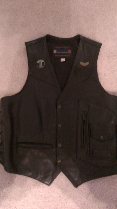 Men's legendary usa leather vest size large