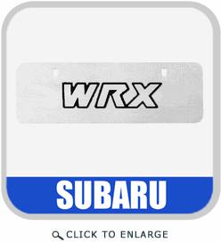 Subaru wrx stainless steel euro style marque plate
