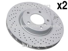 Bmw e36 m3 z3m brake disc front cross drilled (x2 rotors) left + right