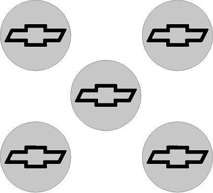Chevy wheel rim decals center cap rims overlay decal stickers grey black bowtie