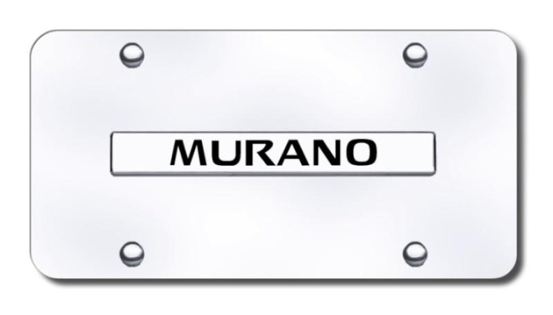 Nissan murano name chrome on chrome license plate made in usa genuine