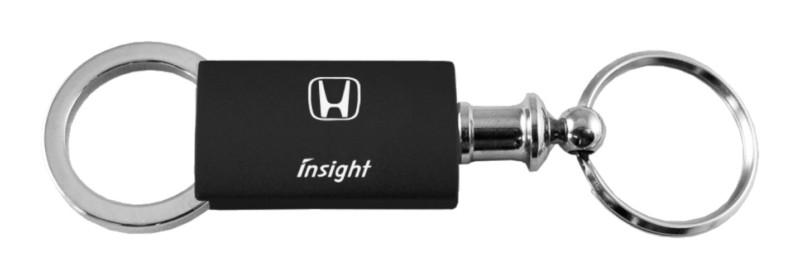 Honda insight black anodized aluminum valet keychain / key fob engraved in usa