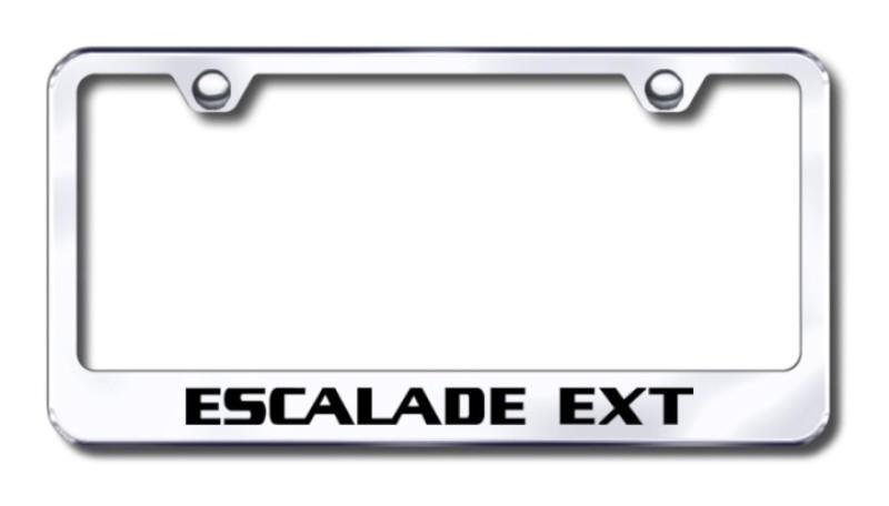 Cadillac escalade ext  engraved chrome license plate frame made in usa genuine
