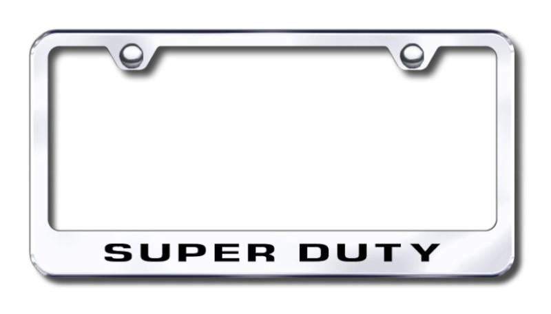 Ford superduty  engraved chrome license plate frame -metal made in usa genuine