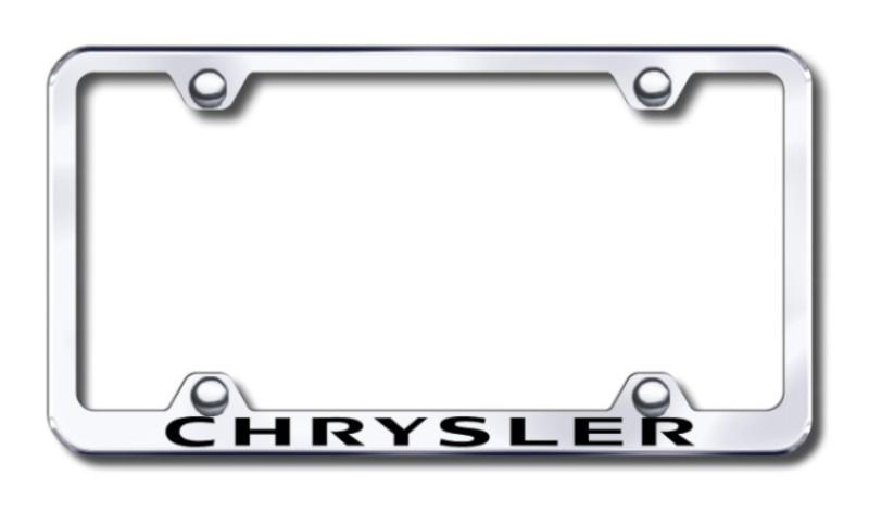 Chrysler  wide body  engraved chrome license plate frame -metal made in usa gen