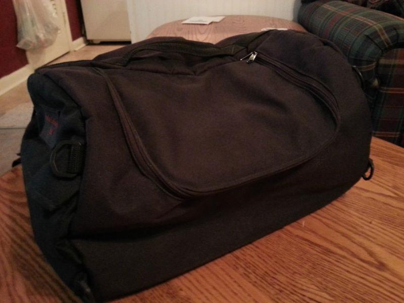 Harley davidson sac motorcycle black nylon zipper sissy bar luggage bag 