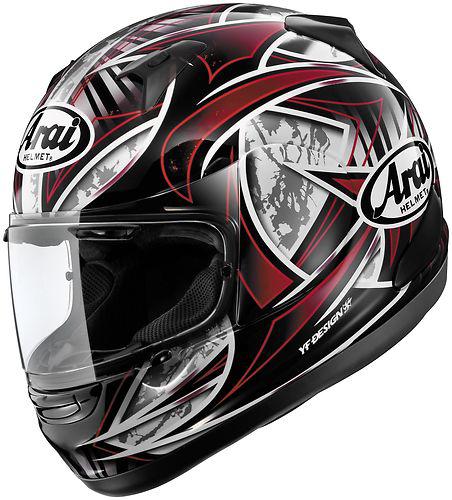 Arai signet-q graphics motorcycle helmet flash red large