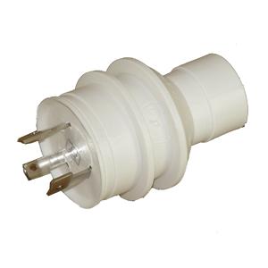 Brand new - charles 15 amp to 30 amp, 125v hand adapter - white - a1530w